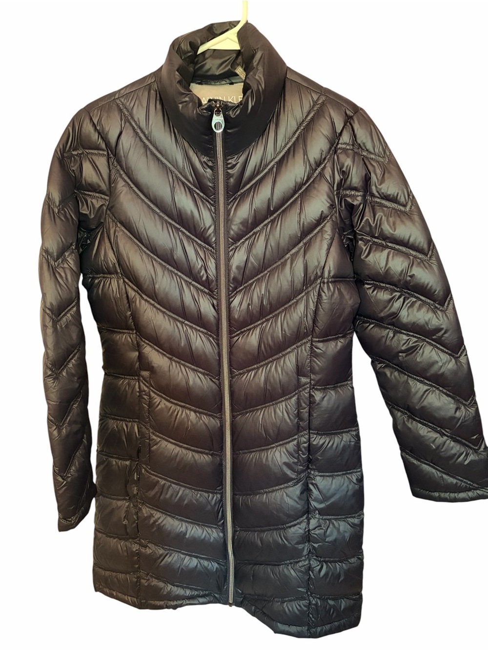 Calvin Klein Black Long Quilted Puffer Coat